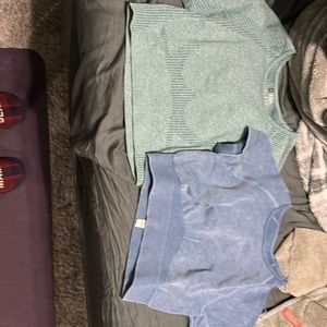 Workout cropped top shirts